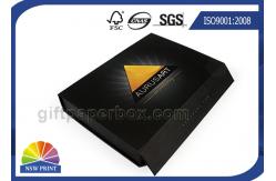 China Matte Black Hinged Lid Gift Box Paper Packaging Box Customized Glossy supplier