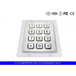Stainless Steel Industrial Numeric Keypad Vandal High Resistance For Access Control System