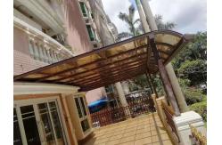 China Durable White Aluminium Support Polycarbonate Roofing Canopy With High Impact Resistance supplier