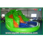 Inflatable Bounce House With Slide Pvc Summer Inflatable Bouncer Slide Outside Frog Water Slide With Print for sale