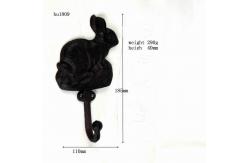 China Antique Cute Rabbit Cast Iron Hat Hooks Cast Iron Crafts supplier