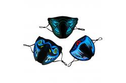 China USB Rechargeable Voice LED Face Mask 4 Flashing Modes For Party Halloween supplier