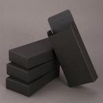 Cardboard Kraft Paper Packaging Boxes / Black Kraft Gift Box Foil Stamping for sale