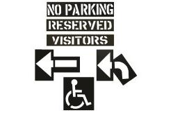 China Custom Printed PVC Stencil Black Letter and Number Stencil Die Cutting Stencil supplier