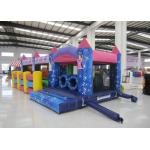 Commercial Cartoon Inflatable Obstacle Courses Digital Printing 10 X 4m Enviroment - Friendly