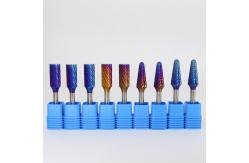 China Drill Bits Electric Cutter Tools Tungsten Blue Nano Copper Coating Carbide Burrs supplier