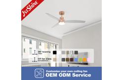 China 1stshine Bedroom LED Ceiling Fan with Light and Remote 15cm Suspender Length OEM supplier