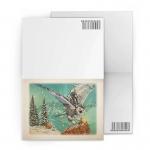 Christmas Design Lenticular Gift Cards 3D Effect Customised 12x17cm Fold for sale