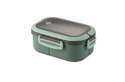 China Plastic Bento Lunch Box Double-layer Lunch Box Microwave Safe 1200ml Green supplier