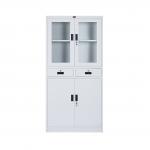 Cyber Lock Steel Cupboard With Glass Doors KD Structure