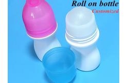 China Cosmetic Plastic Roll On Bottle Green Empty Deodorant Roller Bottles supplier