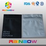 Aluminum Foil Plastic Electronics Packaging Bag Three Side Seal Zipper Pouch for sale
