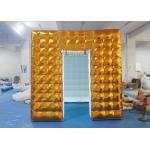 Gold Inflatable Photo Booth 2.5 X 2.5 X 2.5 M Two Doors CE Approved for sale