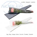 Perforated Pp Cellophane Plastic Flower Bouquet Sleeves Clear Customised Printed for sale