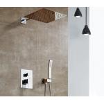 Electroplate Matte Silver Concealed Bath Shower Mixer Tap
