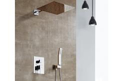 China Electroplate Matte Silver Concealed Bath Shower Mixer Tap supplier