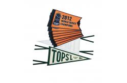China CMYK Printing Polyester Felt Pennant Flag Sports Team Sublimation supplier