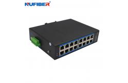China Industrial POE Ethernet Switch 16x10/100Base-T Din Rail Mount Gigabit 16 Ports POE Switch DC52V supplier