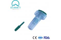 China Button Activated Safety Lancet 21G 1.8mm For Comfortable Blood Sampling supplier