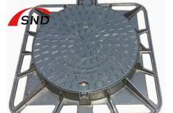 China Double Hinge And Double Closing Ductile Iron Manhole Cover 600*600mm C250 supplier