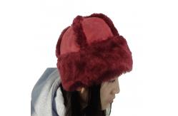 China Sheepskin Winter Beanie Hats , Female Fur Headwear Beanie Plain Pattern supplier