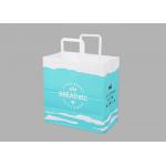 Custom Coated Paper Shopping Bags , Luxury Foldable Paper Bag With Handle for sale