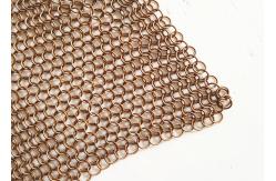 China Copper Wire 1.2mm Diameter Chainmail Metal Ring Mesh For Space Divider supplier