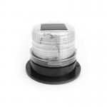 Solar DC 10-110V LED Rotary Flashing Strobe White Warning Light Flashing Beacon Light for sale