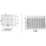 300mcd 8X8 Dot Matrix LED Display Common Cathode 60.2X60.2mm