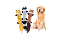 China Molar Indestructible Plush Squeaky Dog Toys Brown Puppy Chew Toys supplier