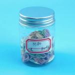 Peanut 170 Ml Plastic Screw Jars With Aluminum Sliver Cap for sale