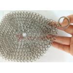Round Shape Stainless Steel Ring Mesh Chain Mail Scrubber For Kitchen Cleaning for sale