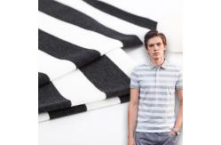 China Classic And Environmentally Friendly  And Soft Striped Cotton Fabric For Polo Shirt supplier