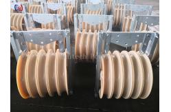 China Anti Twisting 26KG  - 150KG Wire Stringing Blocks Nylon Large Rope Pulley supplier