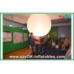 2m DIA Inflatable Lighting Decoration , White LED Stand Ball With Nylon Cloth For Advertising for sale