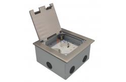 China silver dual 2 pin power flip up floor socket box supplier