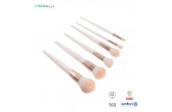 China Customized OEM Basic Makeup Brush Set Plastic Handle Synthetic Hair Makeup Brushes supplier