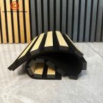 Customizable 3D Wood Veneer MDF Wave Panels - Bendable, Curly & Great for Acoustic Design for sale