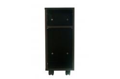 China Black Walnut Wooden Occasional Tables Two Shelves Storage With Movable Wheels supplier