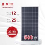 Dual Glass Soft Mono Solar Panel Max Power 580W Topcon Solar Module for sale