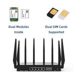 Gigabit Ethernet Carrier Aggregation 4G Multi Sim Card Bonding Router Wireless WIFI for sale