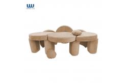 China Kid'S modular foam play couch Furniture Circle Sofa With Micro Suede Fabric supplier