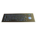 Stainless steel Illuminated USB Keyboard with trackball Compact Format for sale