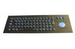 China Stainless steel Illuminated USB Keyboard with trackball Compact Format supplier