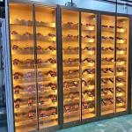 Luxury Foldable Bar Have Glass Easy Move Steel Wine Cabinet