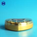 230ml Heart Shape Clear Plastic Cookie Boxes Chocolate Round Plastic Canisters for sale