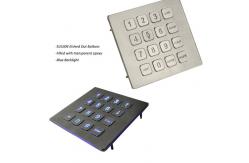 China Panel Mount Keypad 16 Button 0.45mm Short Stroke Metal Numeric Keypad supplier