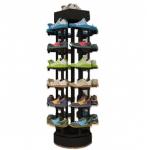 Organizer Retail Shoe Display Rack Flooring Metal Stands Commercial for sale