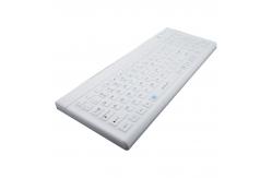 China Washable Medical Industrial Silicone Backlit Keyboard With Low-profile Keys supplier