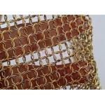 Brass Color Metal Ring Mesh Curtain For Interior Decoration for sale